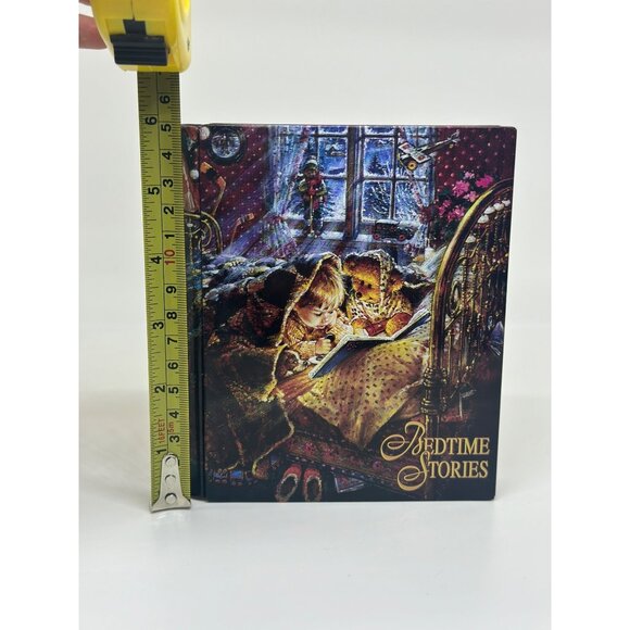 Bedtime Stories Hinged Tin Book Box Staci Stirwood VTG Style Decor 6" Storybook - Picture 5 of 5